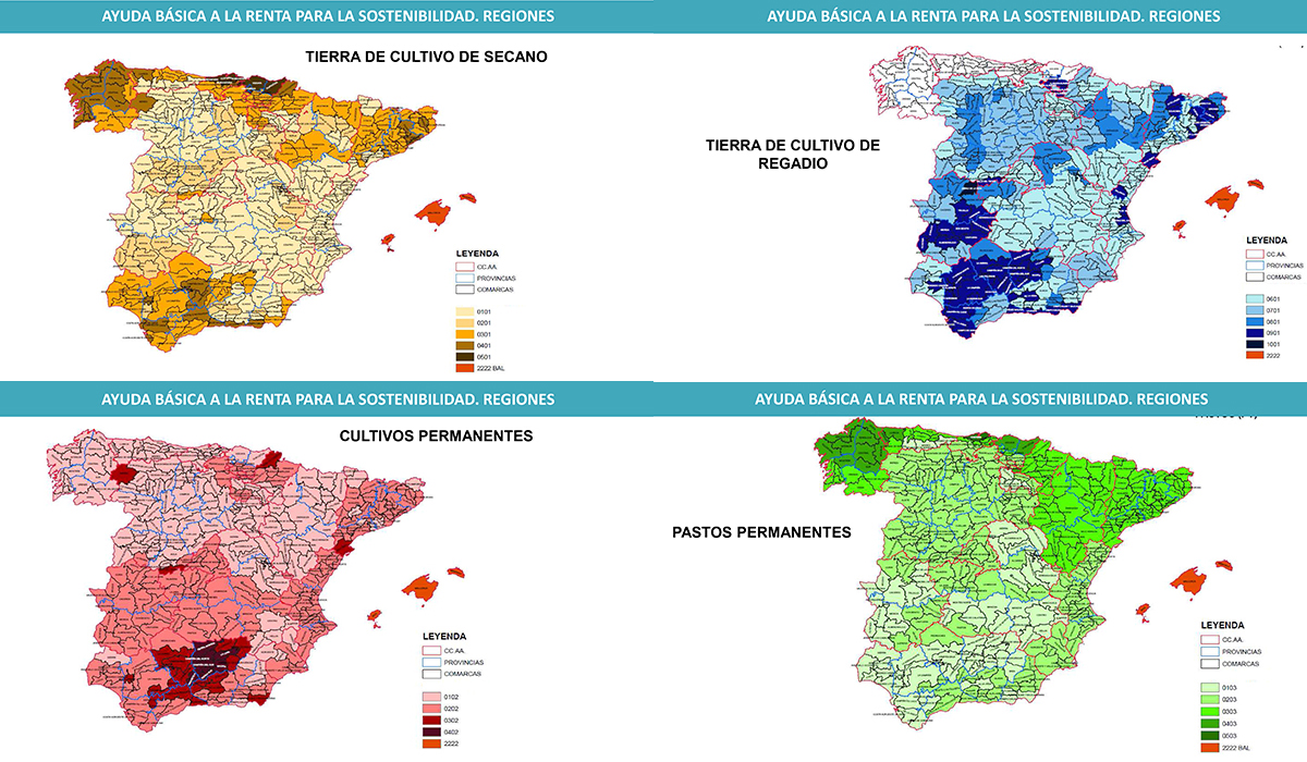 Mapa de calor en ecoesquemas de la Política Agrícola Común