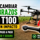 Cómo cambiar los brazos del DJI T100 tras un impacto