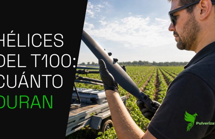 Hélices del DJI Agras T100: cuánto duran, CW y CCW, y qué pasa si montas una no original