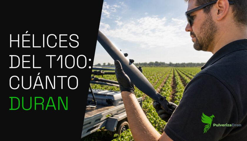 Hélices del DJI Agras T100: cuánto duran, CW y CCW, y qué pasa si montas una no original