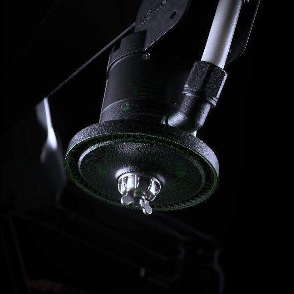Detalle de la boquilla centrífuga de pulverización del DJI Agras T50