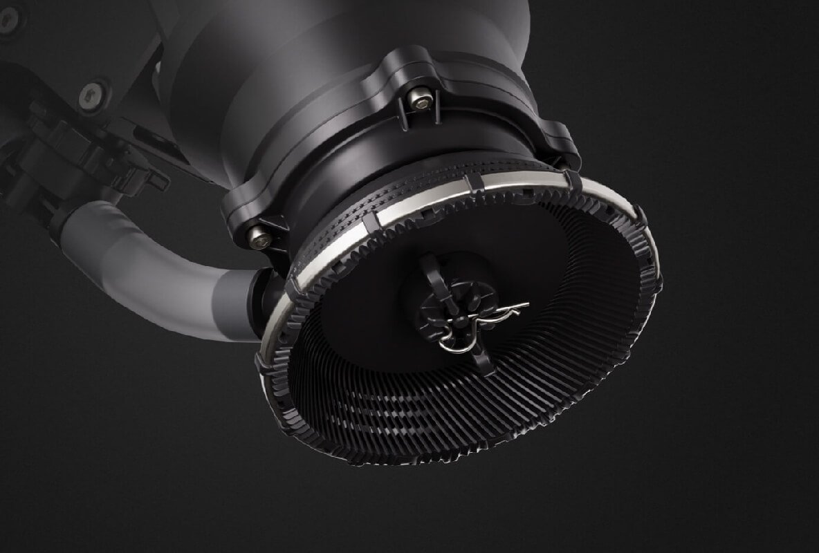 Detalle de la boquilla de pulverización del DJI Agras T100